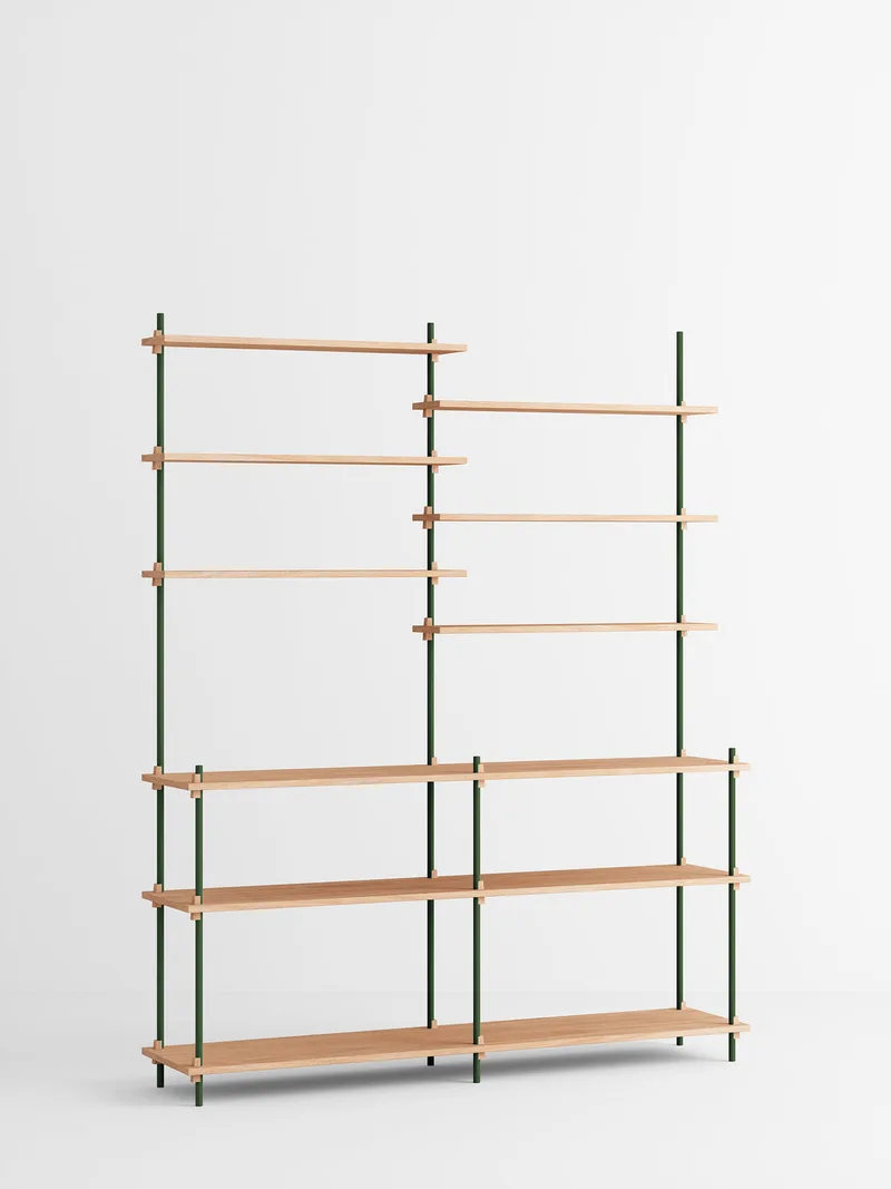 Shelving System – s.200.2.D by MOEBE in Oak/Pine-Green – product photo 4 of 4