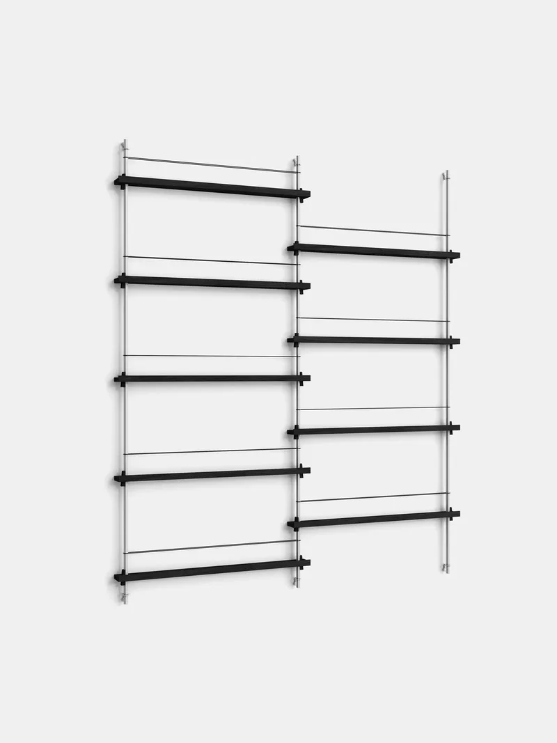 Magazine Shelving – MS.180.2 von MOEBE in Black – Produktfoto 2 von 10