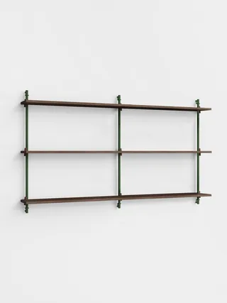 Wall Shelving – ws.85.2.B de MOEBE en Smoked-Oak/Pine-Green – photo du produit 14 sur 14