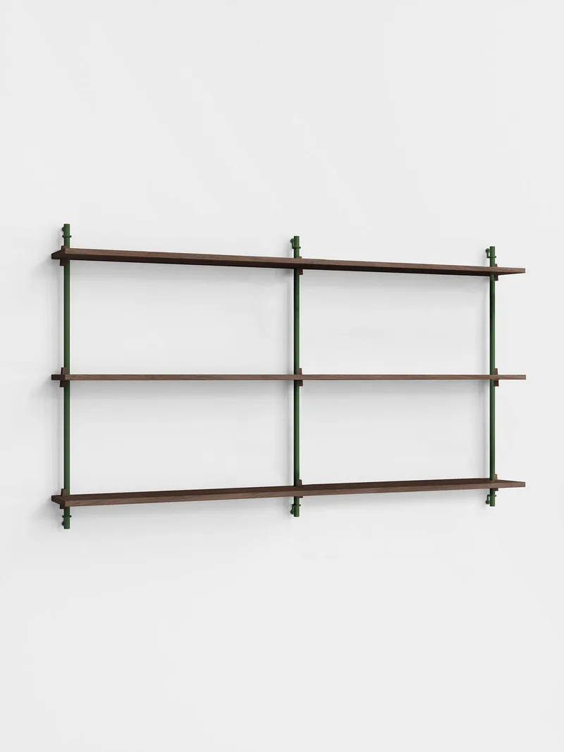 Wall Shelving – ws.85.2.B de MOEBE en Smoked-Oak/Pine-Green – photo du produit 14 sur 14