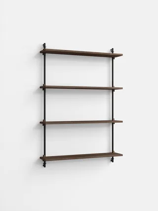 Wall Shelving – ws.115.1 de MOEBE en Smoked-Oak/Black – photo du produit 4 sur 4