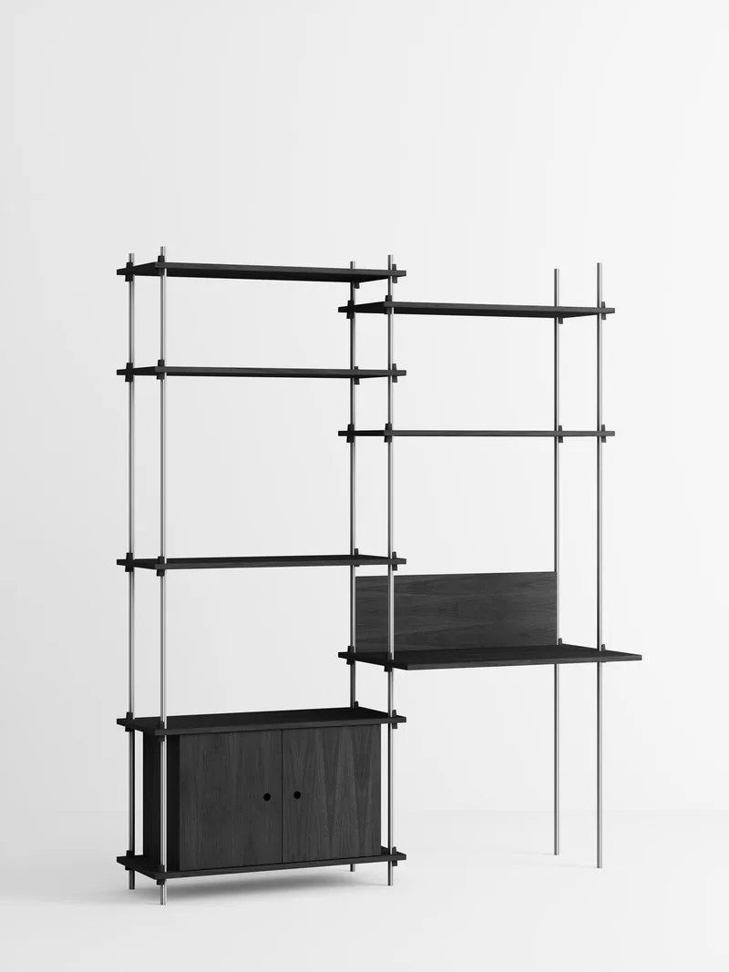 Shelving System – s.200.2.E van MOEBE in Black – productfoto 2 van 4