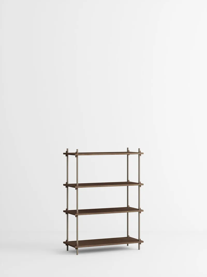 Shelving System – s.115.1.A de MOEBE en Smoked-Oak/Warm-Grey – photo du produit 4 sur 4