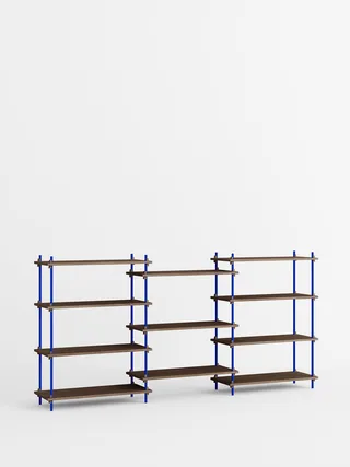 Shelving System – s.115.3.A de MOEBE en Smoked-Oak/Deep-Blue – photo du produit 4 sur 4