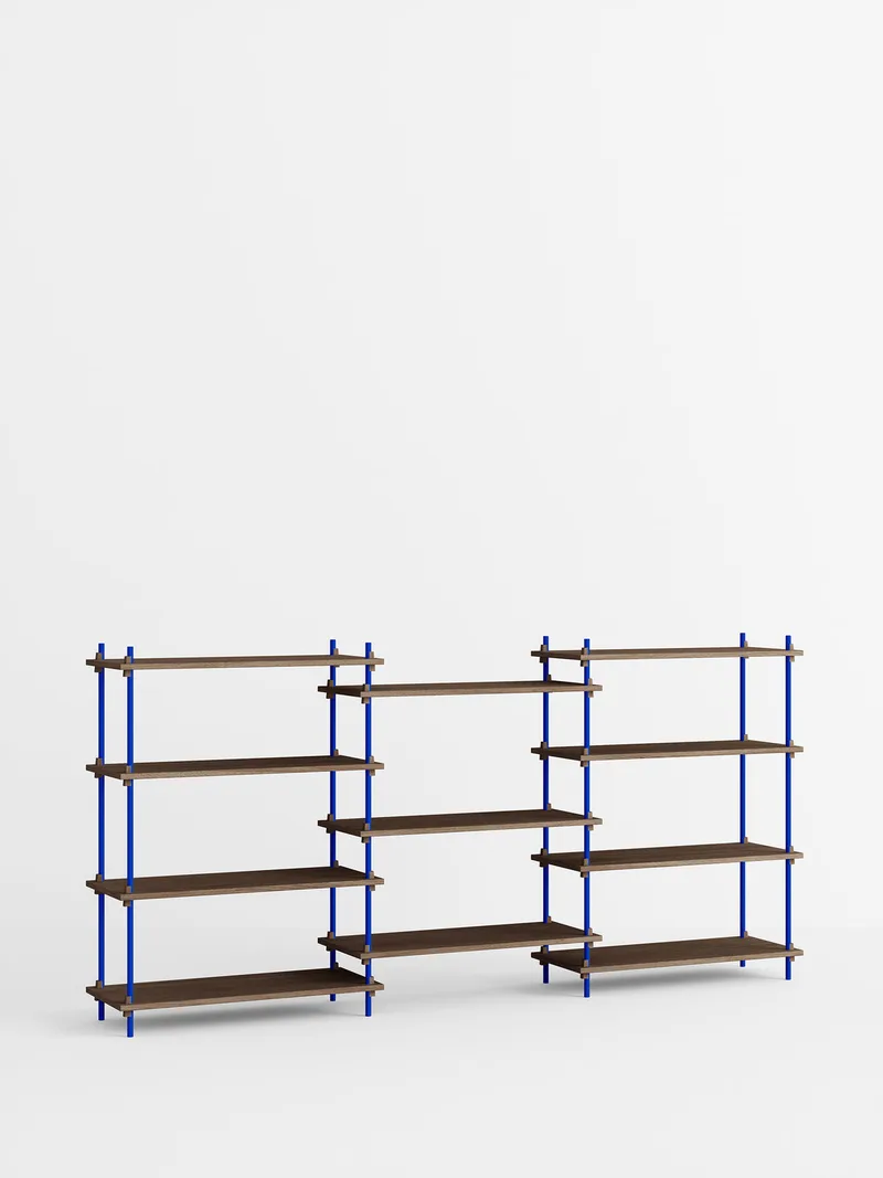 Shelving System – s.115.3.A de MOEBE en Smoked-Oak/Deep-Blue – photo du produit 4 sur 4