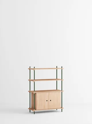 Shelving System – s.115.1.B by MOEBE in Oak/Pine-Green – product photo 4 of 4