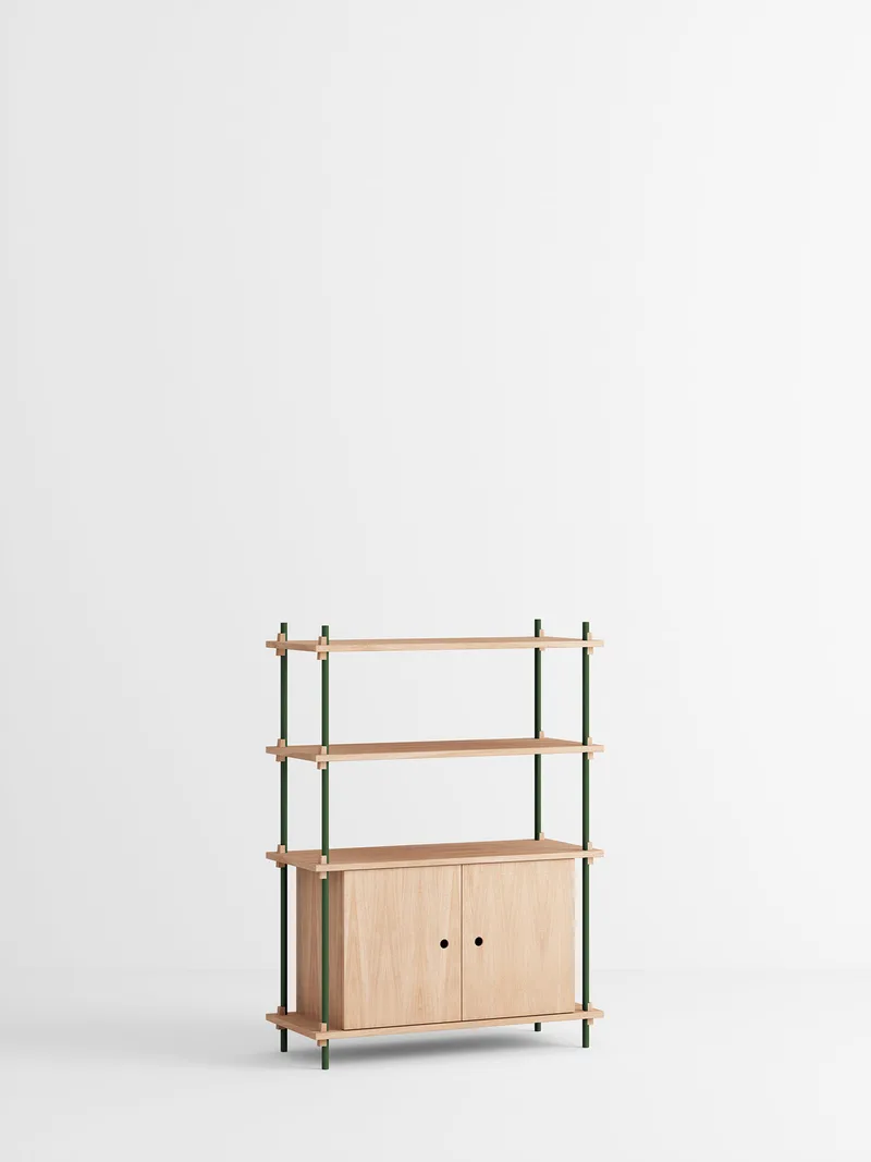 Shelving System – s.115.1.B by MOEBE in Oak/Pine-Green – product photo 4 of 4