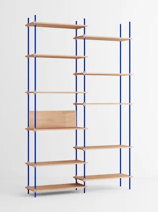 Shelving System – s.255.2.A van MOEBE in Oak/Deep-Blue – productfoto 4 van 4