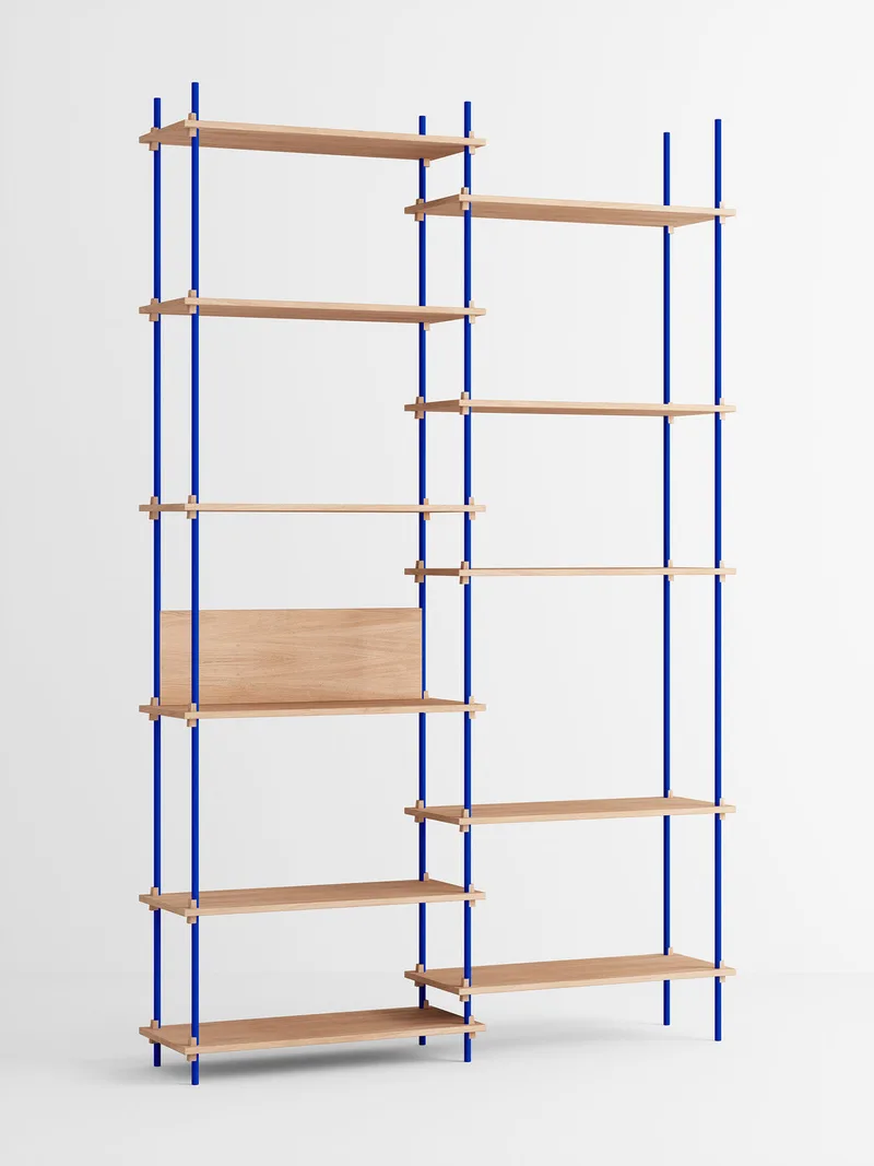 Shelving System – s.255.2.A van MOEBE in Oak/Deep-Blue – productfoto 4 van 4