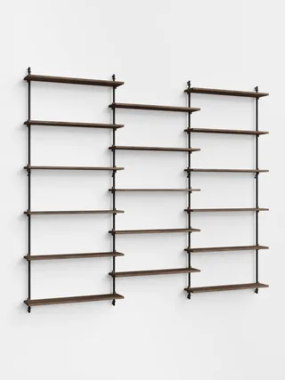 Wall Shelving – ws.200.3 van MOEBE in Smoked-Oak/Black – productfoto 4 van 4