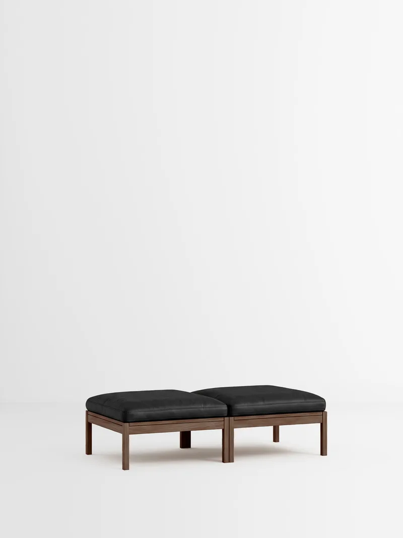 2 Seater Daybed van MOEBE in Leather, Black Leather, Smoked Oak – productfoto 35 van 35