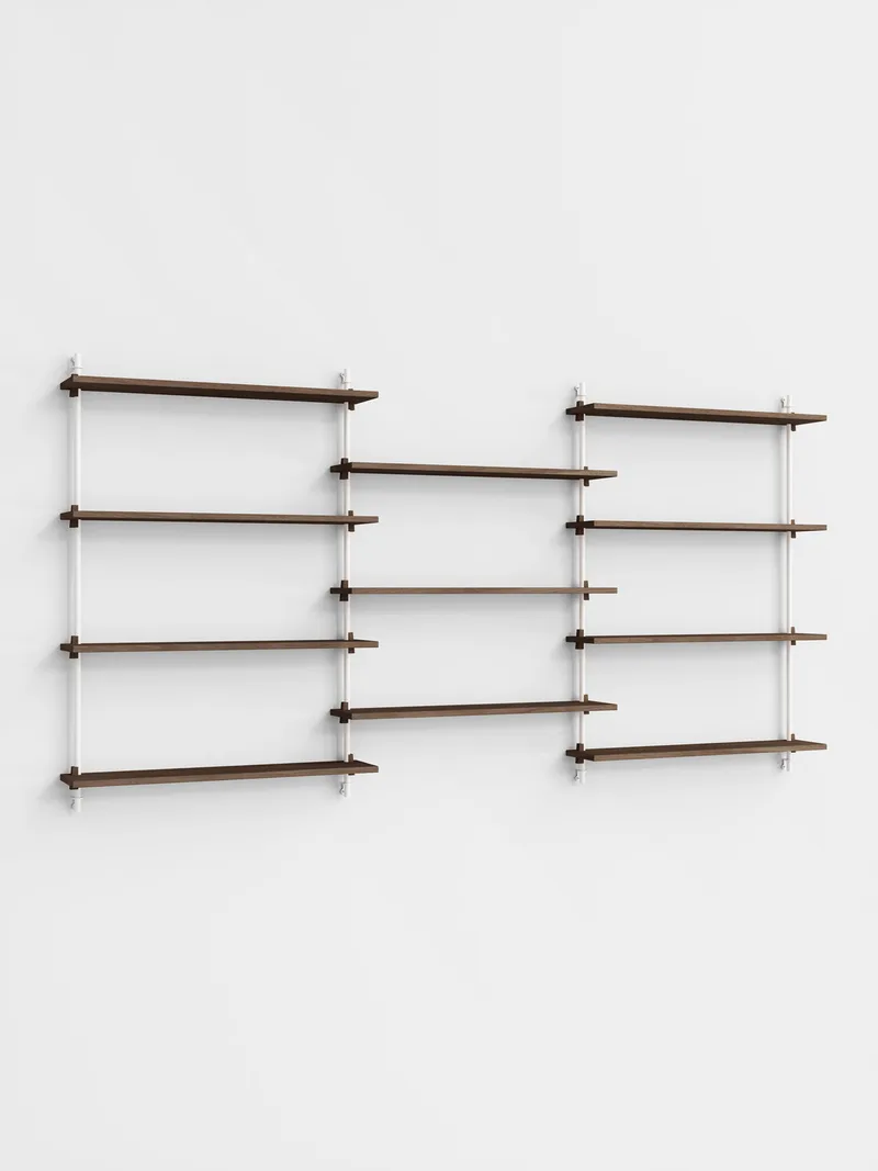 Wall Shelving – ws.115.3 von MOEBE in Smoked-Oak/White – Produktfoto 4 von 4