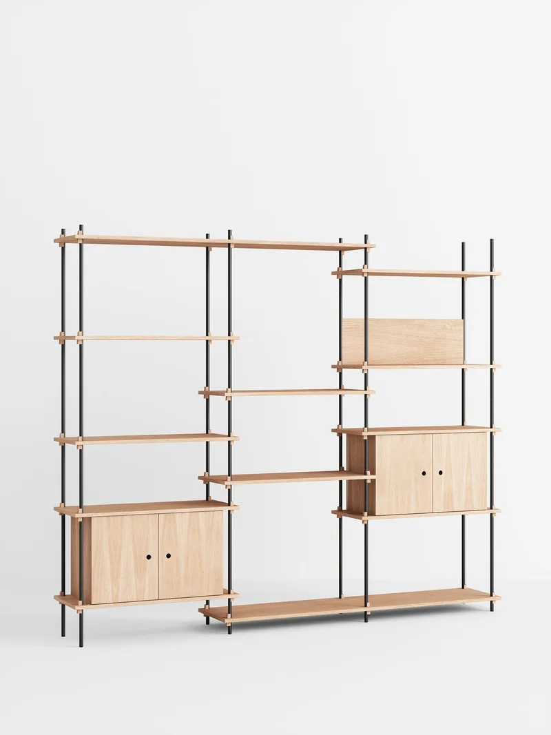 Shelving System – s.200.3.B by MOEBE in Oak/Black – product photo 4 of 4