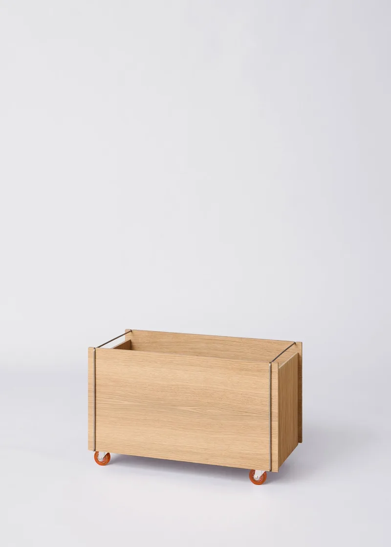 Storage Box by MOEBE in Oak / Stainless Steel, No, Yes – product photo