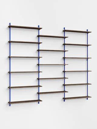 Wall Shelving – ws.200.3 van MOEBE in Smoked-Oak/Deep-Blue – productfoto 4 van 4