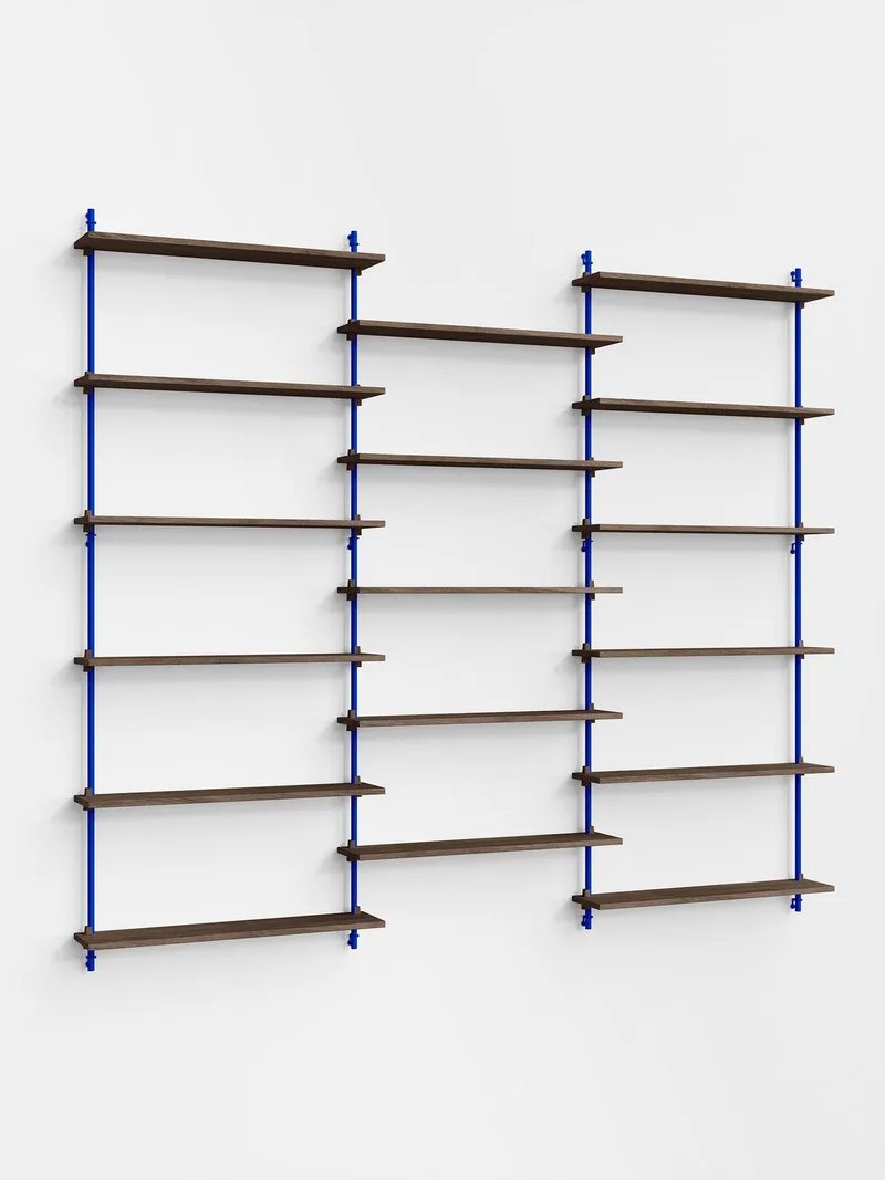 Wall Shelving – ws.200.3 van MOEBE in Smoked-Oak/Deep-Blue – productfoto 4 van 4