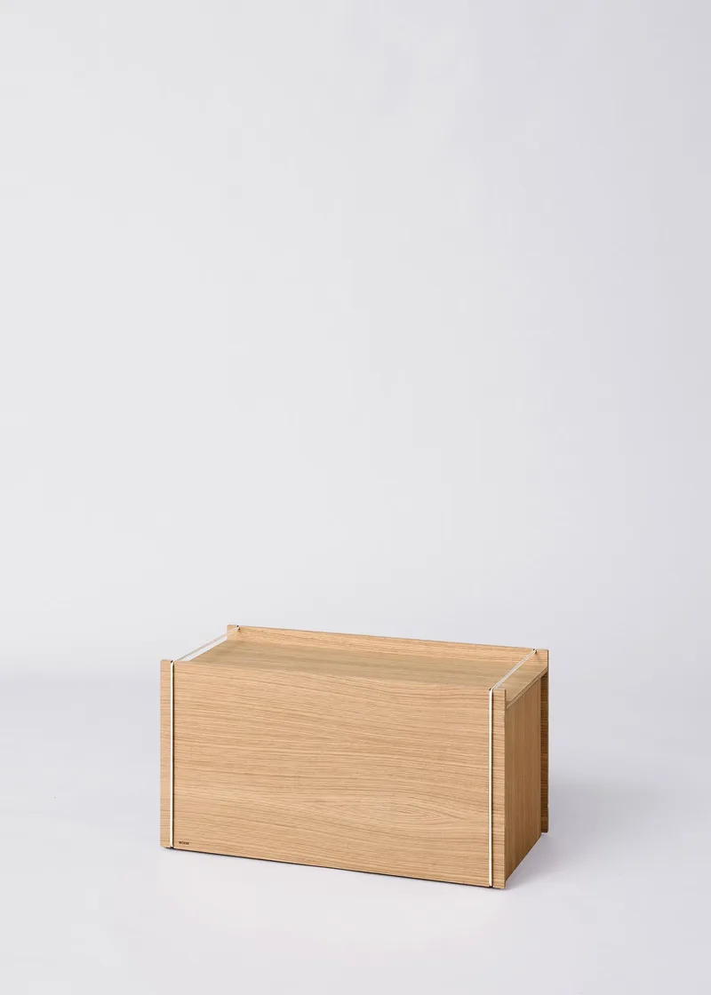 Storage Box by MOEBE in Oak / White, Yes, No – product photo