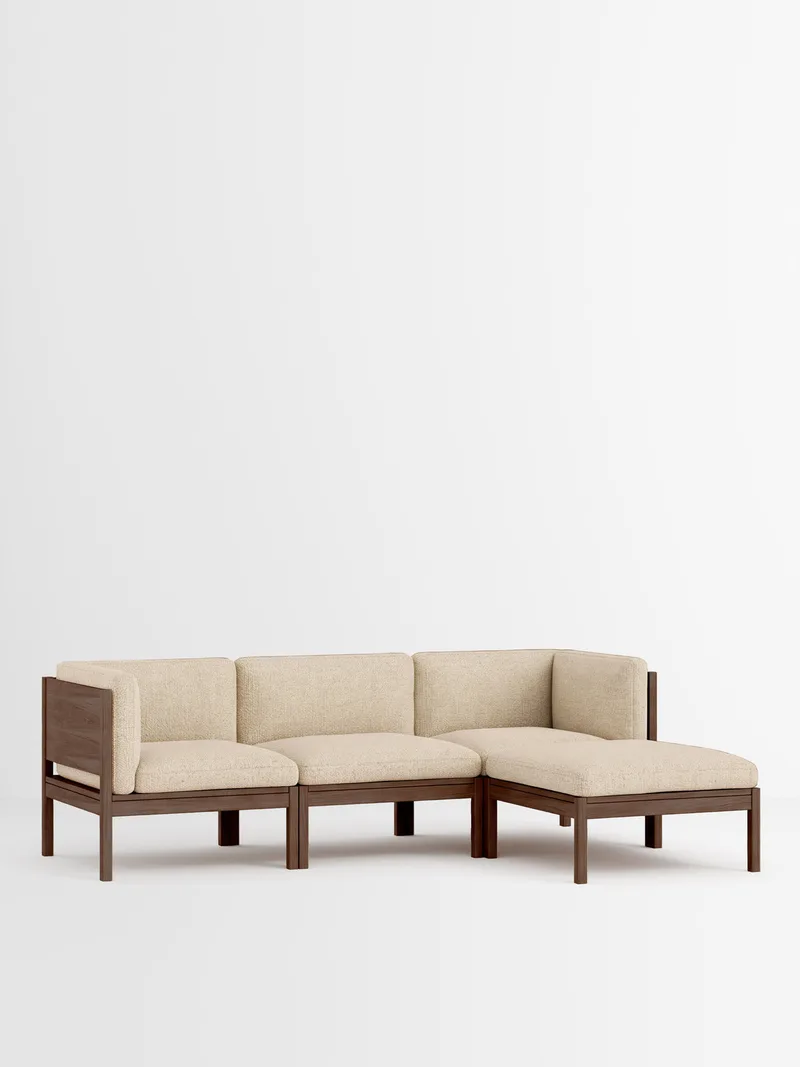 Modular Sofa by MOEBE in Moss, Moss 0019, Smoked Oak – product photo 15 of 15