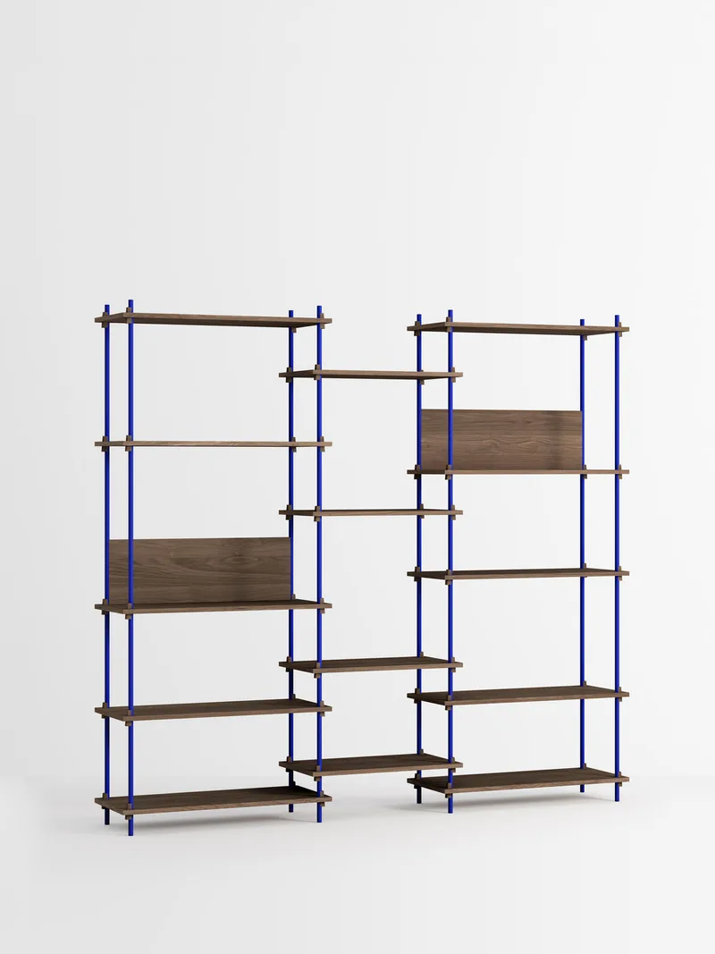 Shelving System – s.200.3.E by MOEBE in Smoked-Oak/Deep-Blue – product photo 4 of 4