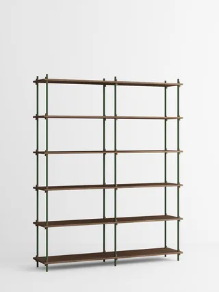 Shelving System – s.200.2.B van MOEBE in Smoked-Oak/Pine-Green – productfoto 4 van 4