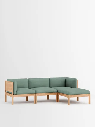 3 Seater Sofa with Sides + Chaise Longue von MOEBE in Autumn, Autumn 971, Oak – Produktfoto 29 von 34