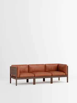 3 Seater Sofa with Sides von MOEBE in Leather, Cognac Leather, Smoked Oak – Produktfoto 35 von 35