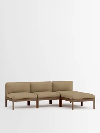 3 Seater Sofa with Chaise Longue van MOEBE in Autumn, Autumn 221, Smoked Oak – productfoto 33 van 33