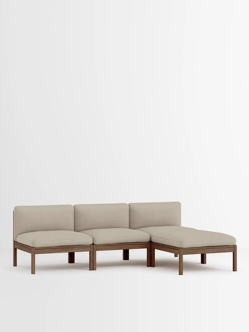 3 Seater Sofa with Chaise Longue de MOEBE en Field 2, Field 2 – 233, Smoked Oak – photo du produit 33 sur 33