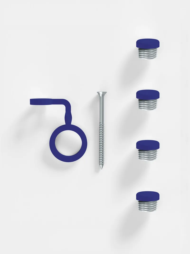 Part – End Caps and Safety Clip Set von MOEBE in Deep-Blue – Produktfoto 2 von 2
