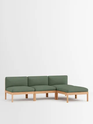 3 Seater Sofa with Chaise Longue van MOEBE in Autumn, Autumn 101, Oak – productfoto 11 van 32