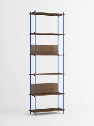 Shelving System – s.255.1.A de MOEBE en Smoked-Oak/Deep-Blue – photo du produit 6 sur 6