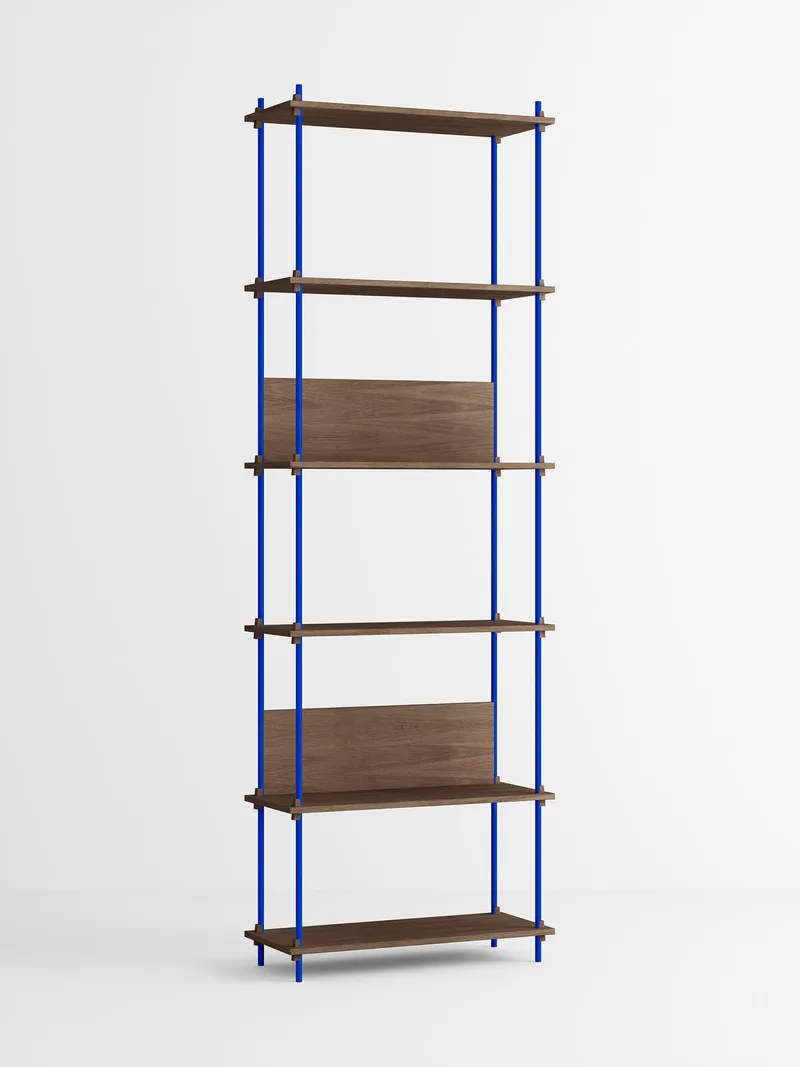 Shelving System – s.255.1.A de MOEBE en Smoked-Oak/Deep-Blue – photo du produit 6 sur 6