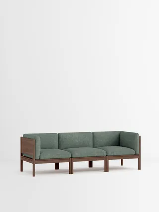 3 Seater Sofa with Sides von MOEBE in Moss, Moss 0003, Smoked Oak – Produktfoto 35 von 35