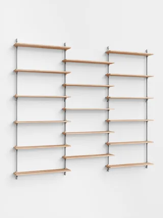 Wall Shelving – ws.200.3 van MOEBE in Black – productfoto 1 van 4