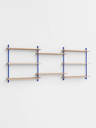 Wall Shelving – ws.85.3 de MOEBE en Oak/Deep-Blue – photo du produit 4 sur 4