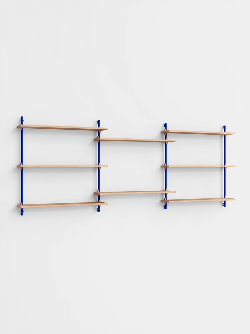 Wall Shelving – ws.85.3 de MOEBE en Oak/Deep-Blue – photo du produit 4 sur 4
