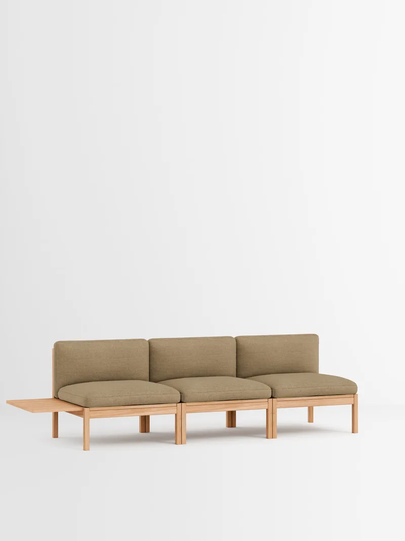 3 Seater Sofa with 1 Side Table by MOEBE in Autumn, Autumn 101, Oak – product photo 5 of 34