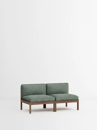 2 Seater Sofa by MOEBE in Moss, Moss 0003, Smoked Oak – product photo 35 of 35