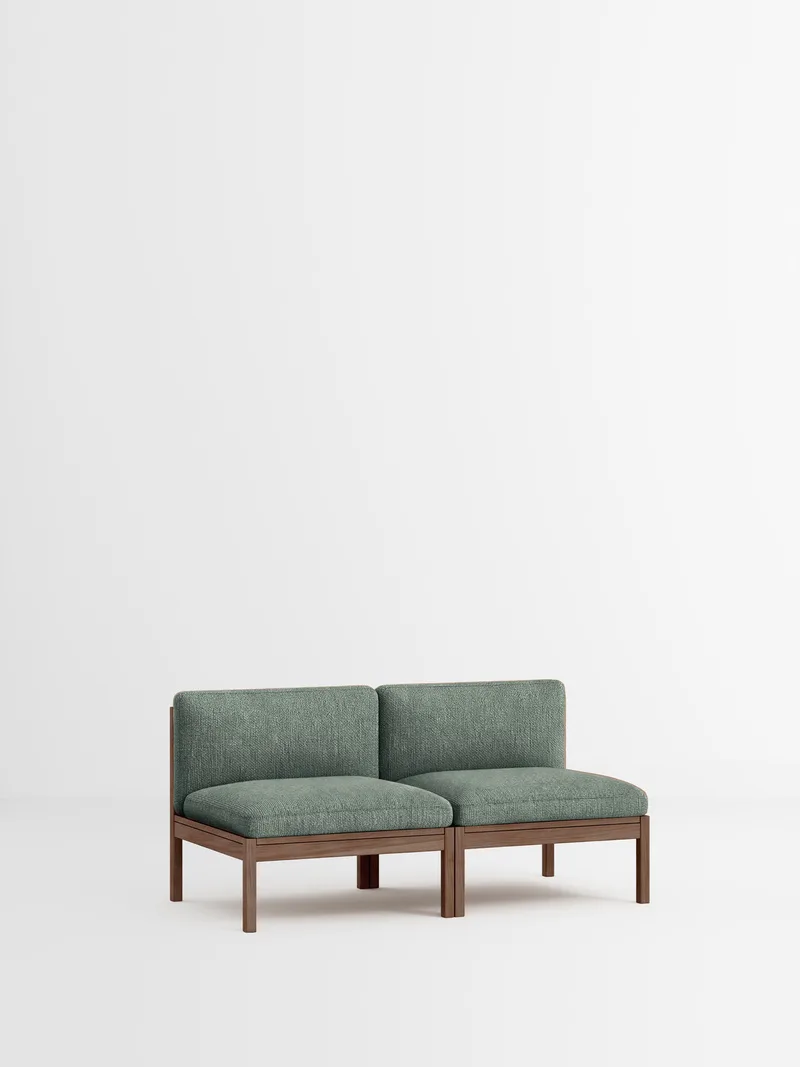 2 Seater Sofa by MOEBE in Moss, Moss 0003, Smoked Oak – product photo 35 of 35