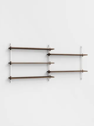 Wall Shelving – ws.65.2 by MOEBE in Smoked-Oak/White – product photo 4 of 4