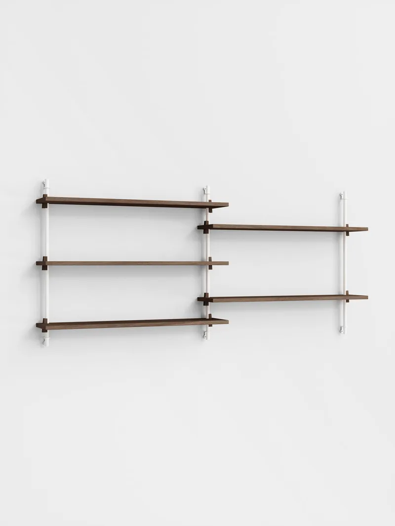 Wall Shelving – ws.65.2 by MOEBE in Smoked-Oak/White – product photo 4 of 4