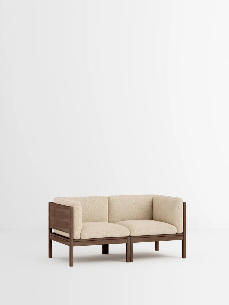 2 Seater Sofa with Sides von MOEBE in Moss, Moss 0019, Smoked Oak – Produktfoto 35 von 35