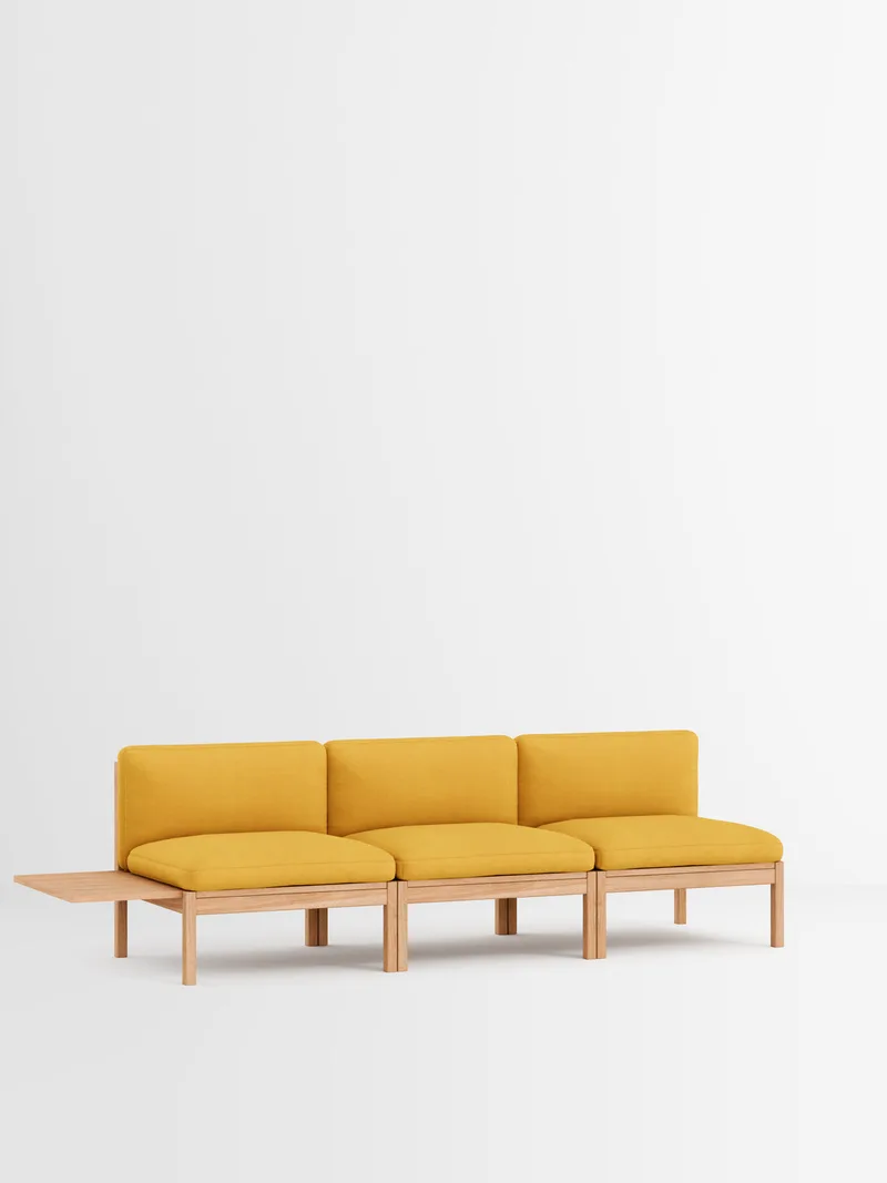 3 Seater Sofa with 1 Side Table by MOEBE in Autumn, Autumn 101, Oak – product photo 2 of 34