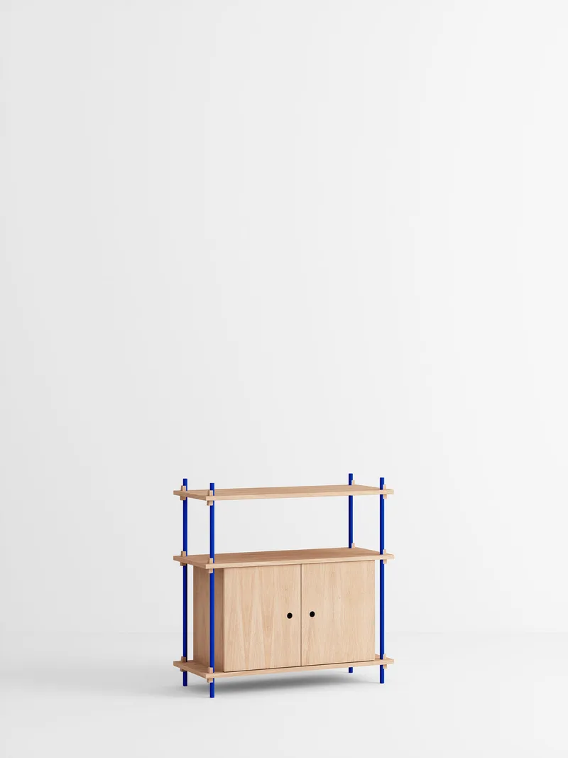 Shelving System – s.85.1.B van MOEBE in Oak/Deep-Blue – productfoto 4 van 4