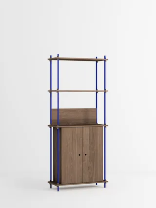 Shelving System – s.200.1.H by MOEBE in Smoked-Oak/Deep-Blue – product photo 4 of 4