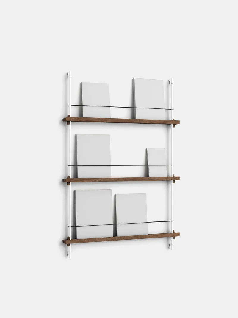 Magazine Shelving – Signifly de MOEBE en Smoked-Oak/White – photo du produit
