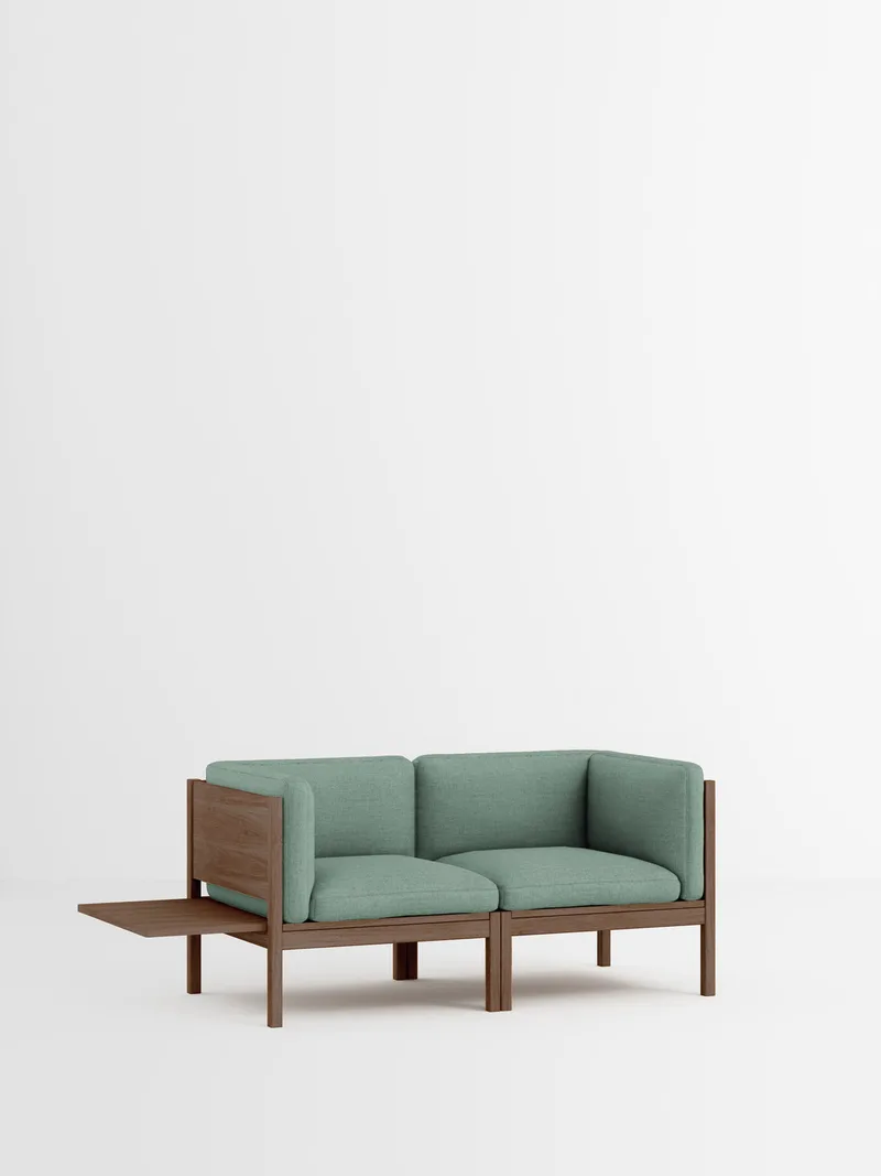 2 Seater Sofa with Sides + 1 Side Table by MOEBE in Re-Wool 2, Re-Wool 2 – 868, Smoked Oak – product photo 35 of 35