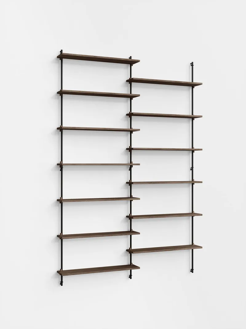 Wall Shelving – ws.230.2 von MOEBE in Smoked-Oak/Black – Produktfoto 5 von 5