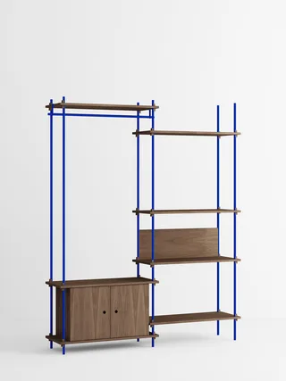 Shelving System – s.200.2.G von MOEBE in Smoked-Oak/Deep-Blue – Produktfoto 4 von 4