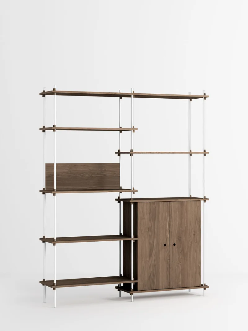 Shelving System – s.200.2.I van MOEBE in Smoked-Oak/White – productfoto 4 van 4